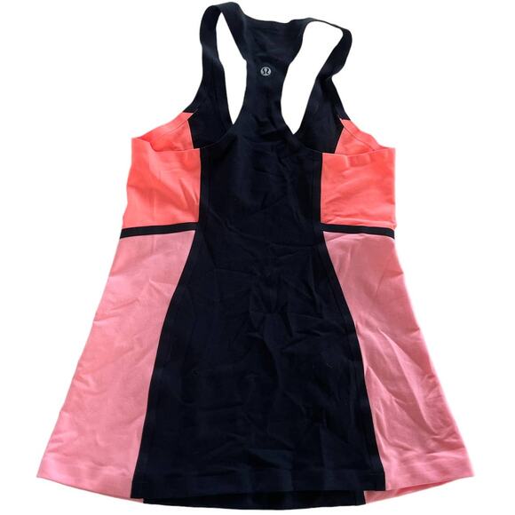 Lululemon Tank Top Women 2 Black Pink Cool Racerback Surf Bonded Special Edition - Picture 5 of 8